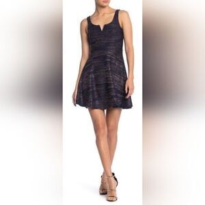 NWT Rowa Navy Blue & Rose Gold Glittery Sleeveless Dress (M)